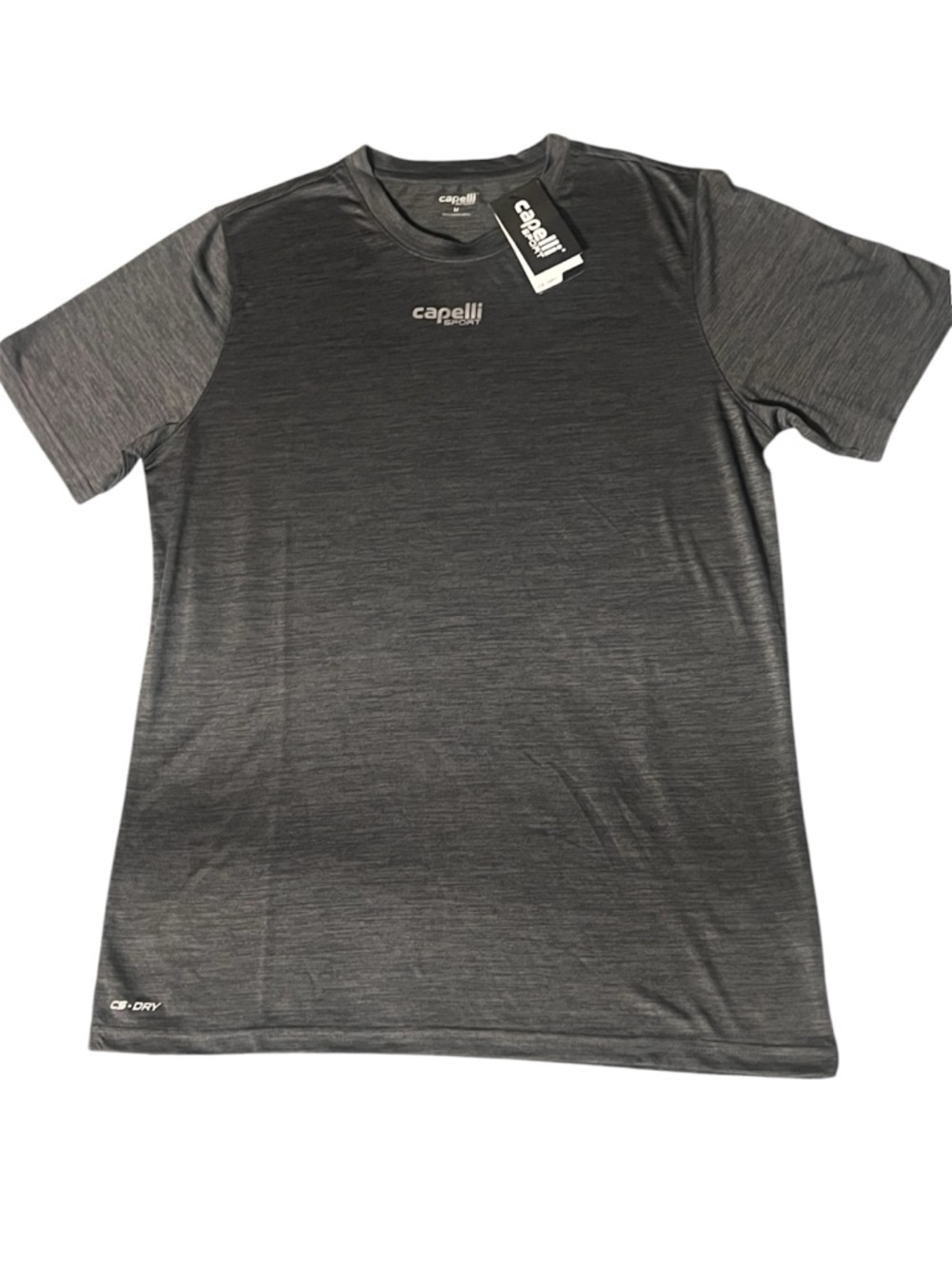 Capelli of New York Men's Charcoal Heather Performance Tee size M